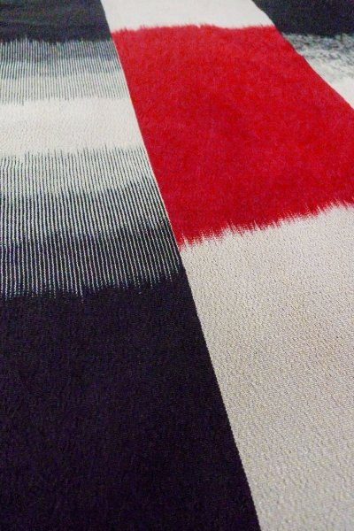 画像10: O0718E 女性用織  シルク（正絹） マルチカラー, チェック柄 【中古】【USED】【リサイクル】 ★★☆☆☆【O0718E】 (10)