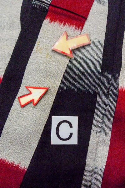 画像16: O0718E 女性用織  シルク（正絹） マルチカラー, チェック柄 【中古】【USED】【リサイクル】 ★★☆☆☆【O0718E】 (16)