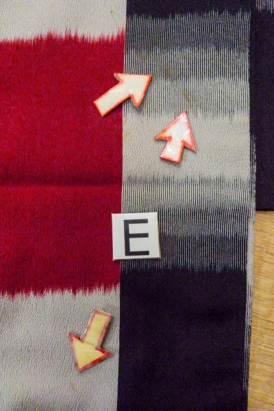 画像18: O0718E 女性用織  シルク（正絹） マルチカラー, チェック柄 【中古】【USED】【リサイクル】 ★★☆☆☆【O0718E】 (18)