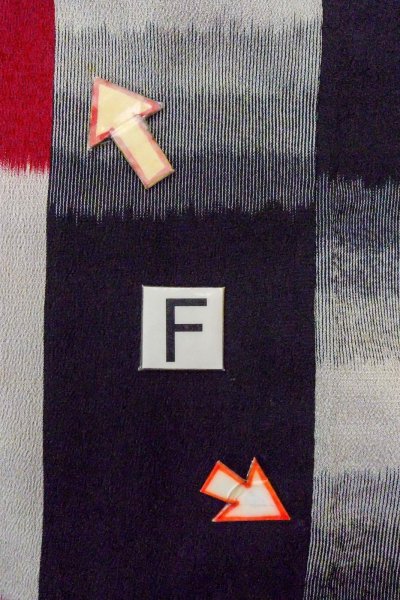 画像19: O0718E 女性用織  シルク（正絹） マルチカラー, チェック柄 【中古】【USED】【リサイクル】 ★★☆☆☆【O0718E】 (19)