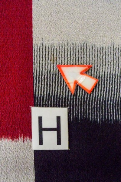 画像21: O0718E 女性用織  シルク（正絹） マルチカラー, チェック柄 【中古】【USED】【リサイクル】 ★★☆☆☆【O0718E】 (21)