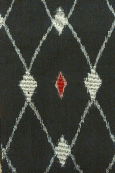 画像5: O0718F 女性用織  シルク（正絹） 黒, 菱 【中古】【USED】【リサイクル】 ★★★☆☆【O0718F】 (5)