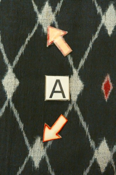 画像14: O0718F 女性用織  シルク（正絹） 黒, 菱 【中古】【USED】【リサイクル】 ★★★☆☆【O0718F】 (14)