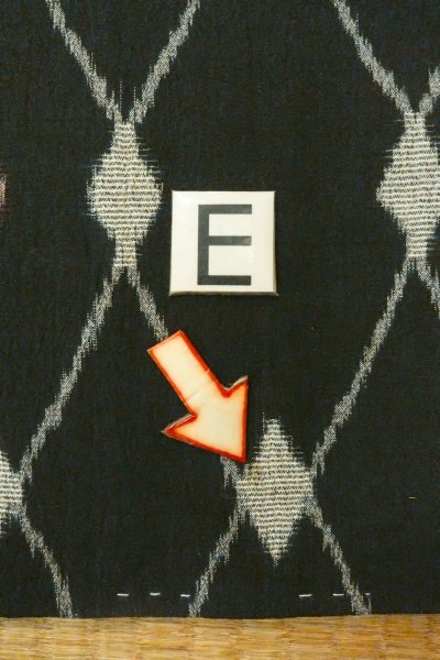 画像18: O0718F 女性用織  シルク（正絹） 黒, 菱 【中古】【USED】【リサイクル】 ★★★☆☆【O0718F】 (18)