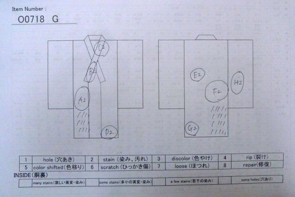 画像13: O0718G 女性用織  シルク(正絹) 灰色, ぼかし 【中古】【USED】【リサイクル】 ★★☆☆☆【O0718G】 (13)
