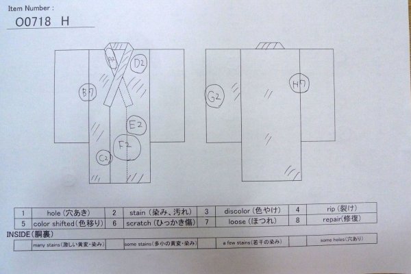 画像13: O0718H 女性用織  シルク（正絹） 灰色, 花 【中古】【USED】【リサイクル】 ★☆☆☆☆【O0718H】 (13)