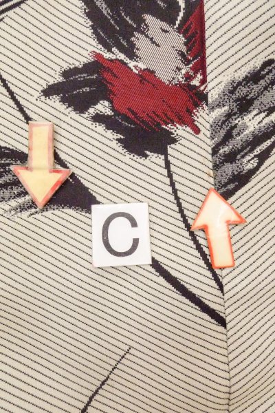 画像16: O0718H 女性用織  シルク（正絹） 灰色, 花 【中古】【USED】【リサイクル】 ★☆☆☆☆【O0718H】 (16)