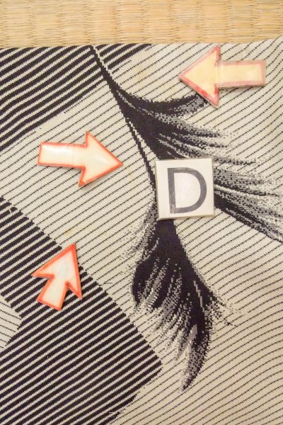 画像17: O0718H 女性用織  シルク（正絹） 灰色, 花 【中古】【USED】【リサイクル】 ★☆☆☆☆【O0718H】 (17)