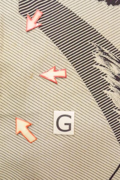 画像20: O0718H 女性用織  シルク（正絹） 灰色, 花 【中古】【USED】【リサイクル】 ★☆☆☆☆【O0718H】 (20)