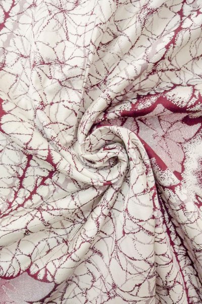 画像12: O0718I 女性用織  シルク（正絹） 白, バラ 【中古】【USED】【リサイクル】 ★★☆☆☆【O0718I】 (12)