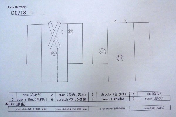 画像13: O0718L 女性用織  シルク（正絹） 白, 幾何学模様 【中古】【USED】【リサイクル】 ★★★☆☆【O0718L】 (13)
