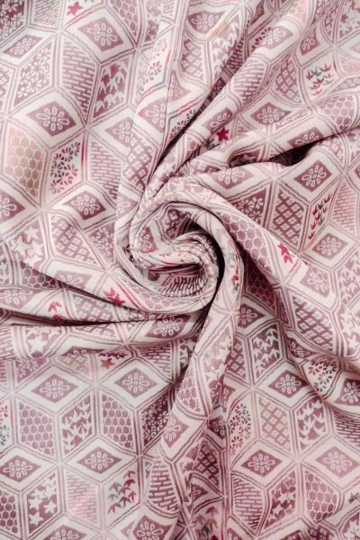 画像12: O0718M 女性用織  シルク（正絹） アイボリー, 花 【中古】【USED】【リサイクル】 ★★☆☆☆【O0718M】 (12)