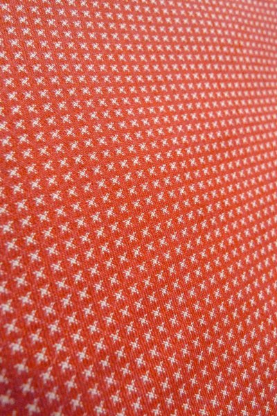 画像7: O0718N 女性用織  シルク(正絹) 鮮やか朱赤, 十字 【中古】【USED】【リサイクル】 ★★★★☆【O0718N】 (7)