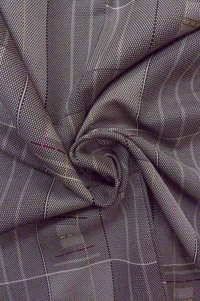 画像11: O0718Q 女性用織  シルク(正絹) 黒, 線 【中古】【USED】【リサイクル】 ★★★★☆【O0718Q】 (11)