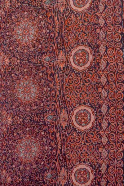 画像4: O0718R 女性用織  シルク(正絹) 黒, 更紗 【中古】【USED】【リサイクル】 ★★★☆☆【O0718R】 (4)