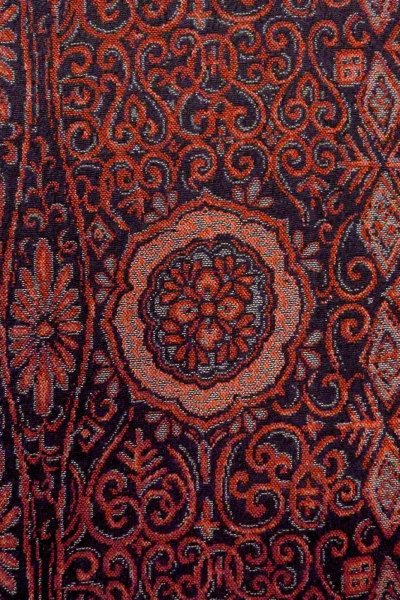 画像6: O0718R 女性用織  シルク(正絹) 黒, 更紗 【中古】【USED】【リサイクル】 ★★★☆☆【O0718R】 (6)