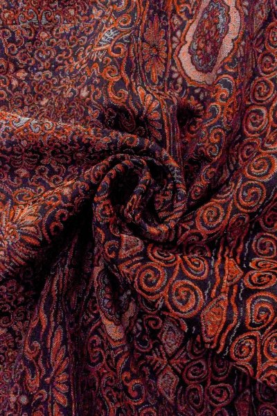 画像11: O0718R 女性用織  シルク(正絹) 黒, 更紗 【中古】【USED】【リサイクル】 ★★★☆☆【O0718R】 (11)