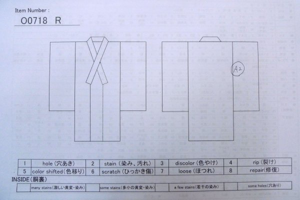 画像13: O0718R 女性用織  シルク(正絹) 黒, 更紗 【中古】【USED】【リサイクル】 ★★★☆☆【O0718R】 (13)