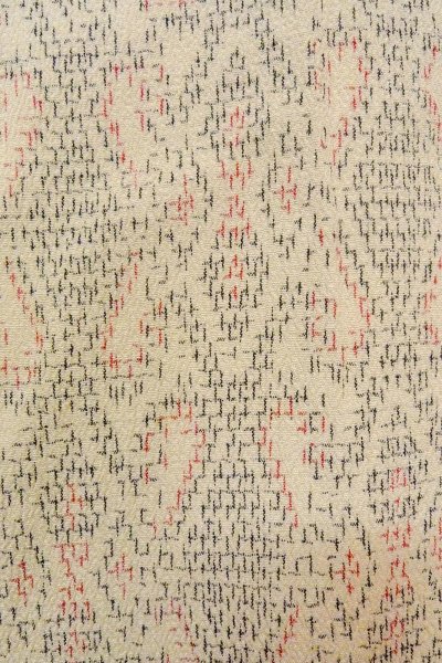 画像6: O0718S 女性用織  シルク(正絹) アイボリー, 菱 【中古】【USED】【リサイクル】 ★★★☆☆【O0718S】 (6)