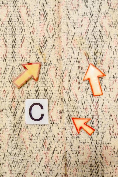 画像16: O0718S 女性用織  シルク(正絹) アイボリー, 菱 【中古】【USED】【リサイクル】 ★★★☆☆【O0718S】 (16)