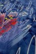 画像8: O0718T 女性用注染浴衣  綿 藍, 花 【中古】【USED】【リサイクル】 ★★★☆☆【O0718T】 (8)