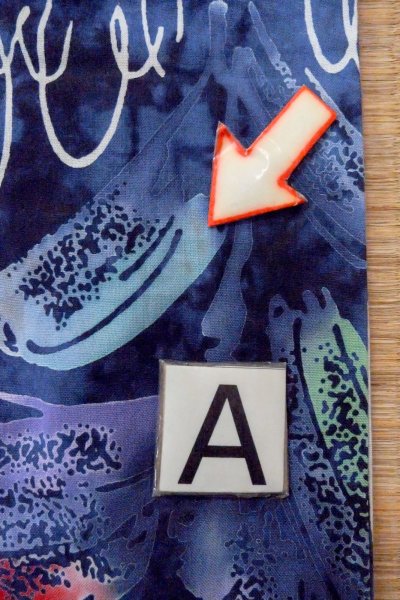 画像14: O0718T 女性用注染浴衣  綿 藍, 花 【中古】【USED】【リサイクル】 ★★★☆☆【O0718T】 (14)