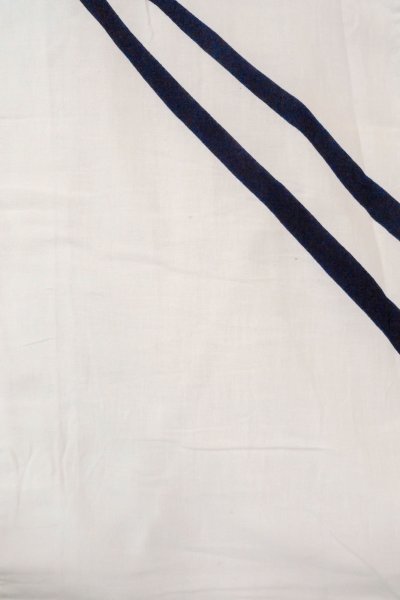 画像4: O0718U 女性用浴衣(日本製)  綿 白, 線 【中古】【USED】【リサイクル】 ★★☆☆☆【O0718U】 (4)