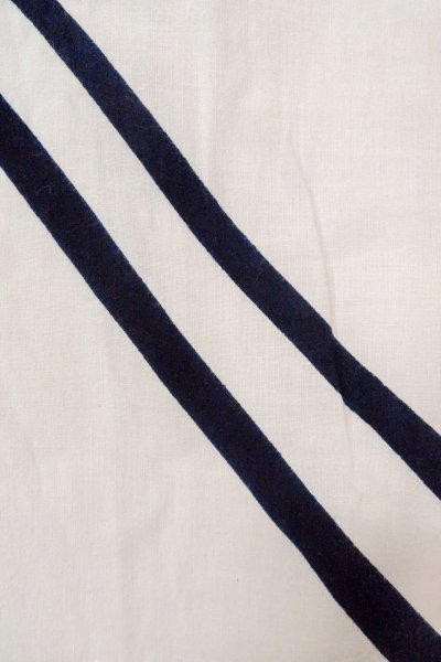 画像6: O0718U 女性用浴衣(日本製)  綿 白, 線 【中古】【USED】【リサイクル】 ★★☆☆☆【O0718U】 (6)