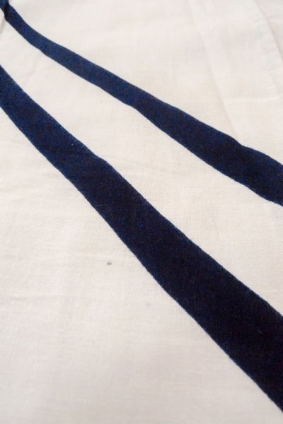 画像8: O0718U 女性用浴衣(日本製)  綿 白, 線 【中古】【USED】【リサイクル】 ★★☆☆☆【O0718U】 (8)