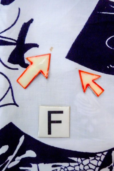 画像19: O0718V 女性用浴衣(日本製)  綿 白, 桐 【中古】【USED】【リサイクル】 ★★☆☆☆【O0718V】 (19)