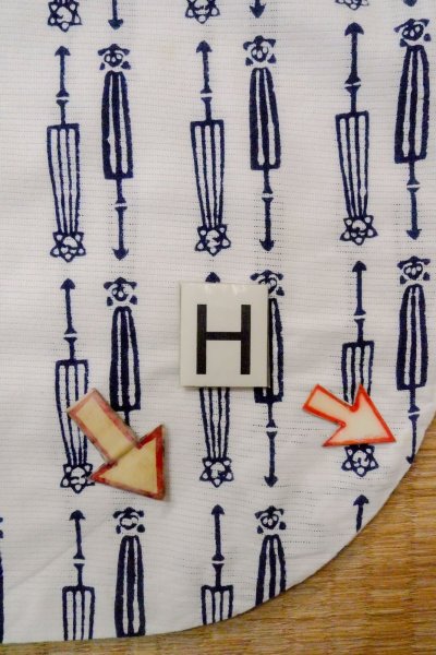 画像21: O0718X 女性用浴衣(日本製)  綿 白, 抽象的模様 【中古】【USED】【リサイクル】 ★★☆☆☆【O0718X】 (21)