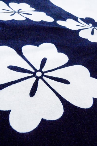 画像10: O0718Y 女性用浴衣(日本製)  綿 白, 花 【中古】【USED】【リサイクル】 ★★☆☆☆【O0718Y】 (10)