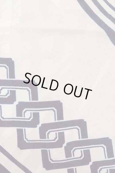 画像4: O0718Z 女性用浴衣（日本製）  綿 白, 線 【中古】【USED】【リサイクル】 ★★☆☆☆【O0718Z】 (4)