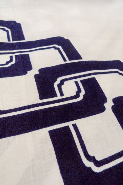 画像10: O0718Z 女性用浴衣(日本製)  綿 白, 線 【中古】【USED】【リサイクル】 ★★☆☆☆【O0718Z】 (10)