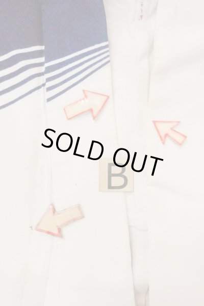 画像15: O0718Z 女性用浴衣（日本製）  綿 白, 線 【中古】【USED】【リサイクル】 ★★☆☆☆【O0718Z】 (15)