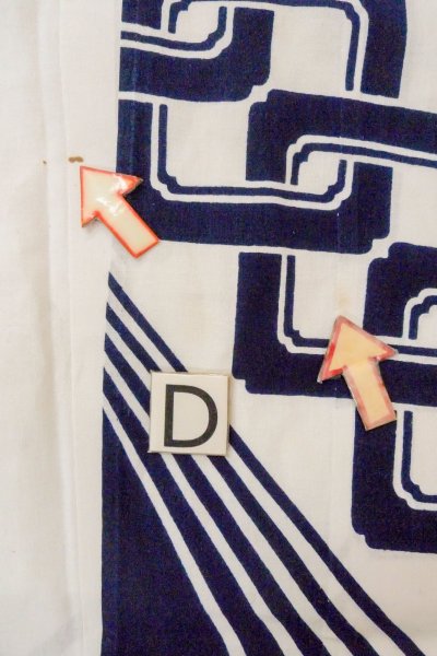 画像17: O0718Z 女性用浴衣(日本製)  綿 白, 線 【中古】【USED】【リサイクル】 ★★☆☆☆【O0718Z】 (17)