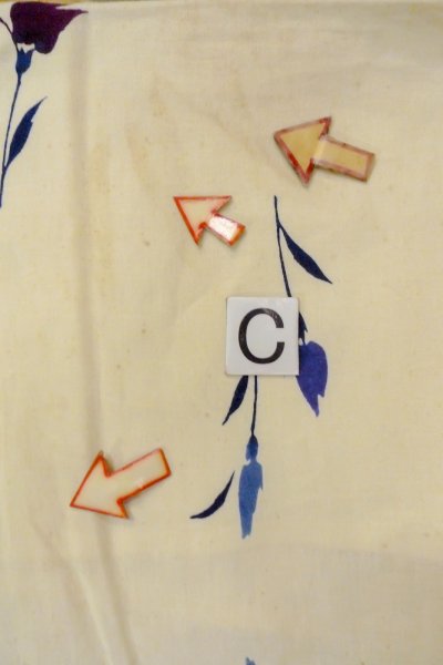 画像16: O0719A 女性用注染浴衣  綿 アイボリー, 花 【中古】【USED】【リサイクル】 ★☆☆☆☆【O0719A】 (16)