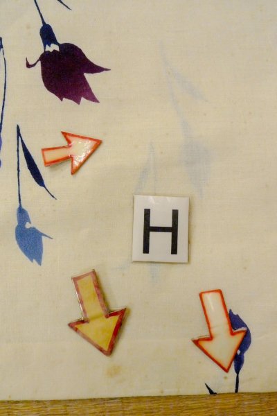 画像21: O0719A 女性用注染浴衣  綿 アイボリー, 花 【中古】【USED】【リサイクル】 ★☆☆☆☆【O0719A】 (21)