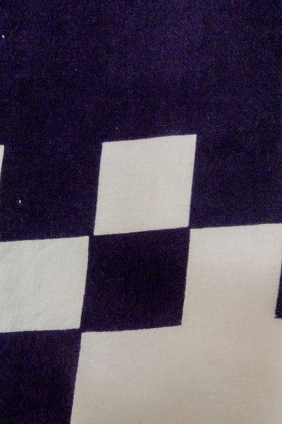 画像5: O0719B 女性用浴衣(日本製)  綿 白, 四角 【中古】【USED】【リサイクル】 ★★☆☆☆【O0719B】 (5)