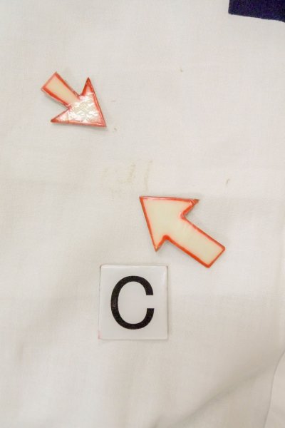 画像15: O0719B 女性用浴衣(日本製)  綿 白, 四角 【中古】【USED】【リサイクル】 ★★☆☆☆【O0719B】 (15)