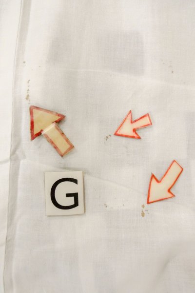 画像19: O0719B 女性用浴衣(日本製)  綿 白, 四角 【中古】【USED】【リサイクル】 ★★☆☆☆【O0719B】 (19)