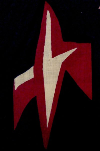 画像6: O0719D 女性用浴衣(日本製)  綿麻 藍, 抽象的模様 【中古】【USED】【リサイクル】 ★★☆☆☆【O0719D】 (6)