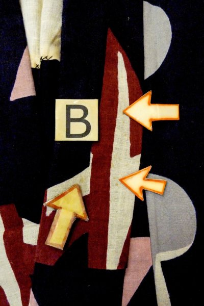 画像13: O0719D 女性用浴衣(日本製)  綿麻 藍, 抽象的模様 【中古】【USED】【リサイクル】 ★★☆☆☆【O0719D】 (13)