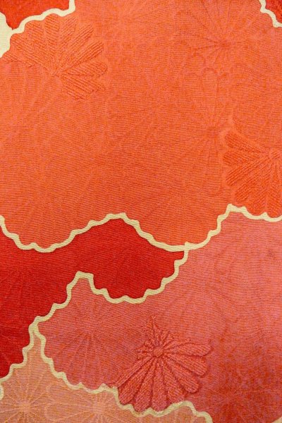 画像5: O0805E 女性用羽織  シルク（正絹） アイボリー, 雲 【中古】【USED】【リサイクル】 ★★★☆☆【O0805E】 (5)