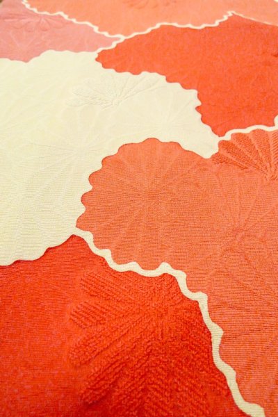 画像9: O0805E 女性用羽織  シルク（正絹） アイボリー, 雲 【中古】【USED】【リサイクル】 ★★★☆☆【O0805E】 (9)