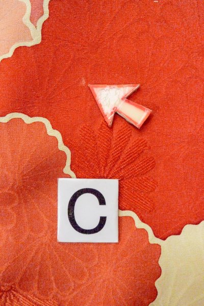 画像16: O0805E 女性用羽織  シルク（正絹） アイボリー, 雲 【中古】【USED】【リサイクル】 ★★★☆☆【O0805E】 (16)