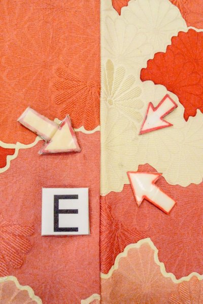 画像18: O0805E 女性用羽織  シルク（正絹） アイボリー, 雲 【中古】【USED】【リサイクル】 ★★★☆☆【O0805E】 (18)