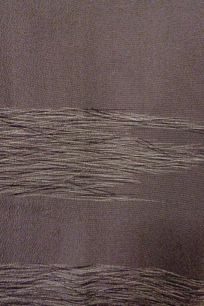 画像6: O0805F 女性用羽織  シルク（正絹） 灰色, 線 【中古】【USED】【リサイクル】 ★★★☆☆【O0805F】 (6)