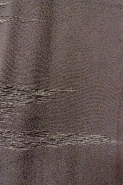 画像8: O0805F 女性用羽織  シルク（正絹） 灰色, 線 【中古】【USED】【リサイクル】 ★★★☆☆【O0805F】 (8)