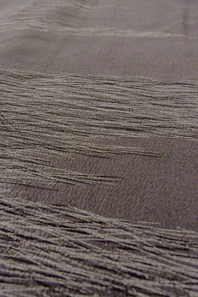 画像11: O0805F 女性用羽織  シルク（正絹） 灰色, 線 【中古】【USED】【リサイクル】 ★★★☆☆【O0805F】 (11)